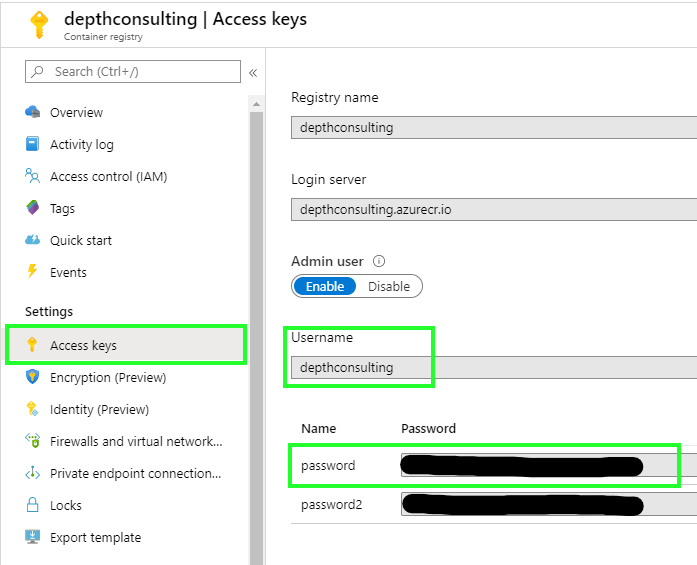 Azure Container Registry Created